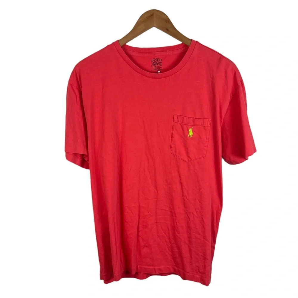 TS130 Mens Polo Ralph Lauren Designer Pocket T Shirt M